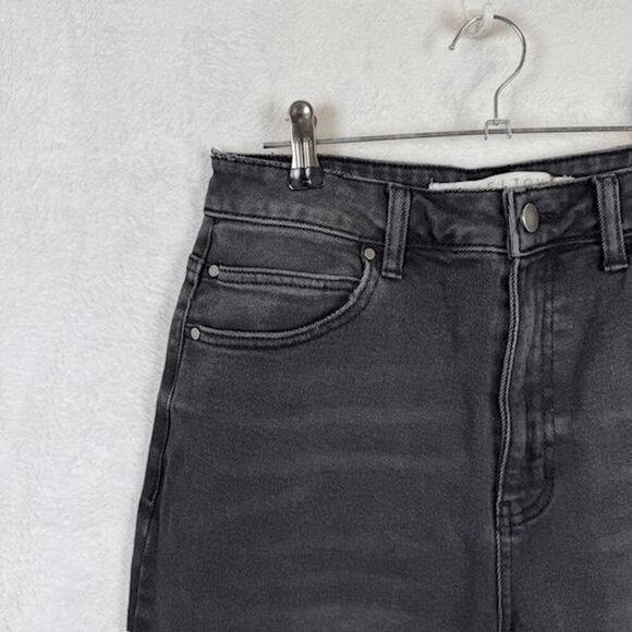 Tinseltown Stonewashed Black Jeans Distressed Relaxed Fit Tapered Leg Size 11 - Picture 2 of 12